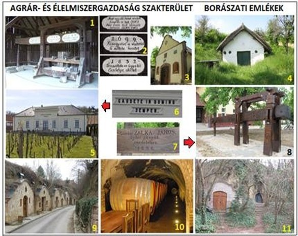 2. tabló – Agrár- és élelmiszergazdaság szakterület - borászati emlékek
